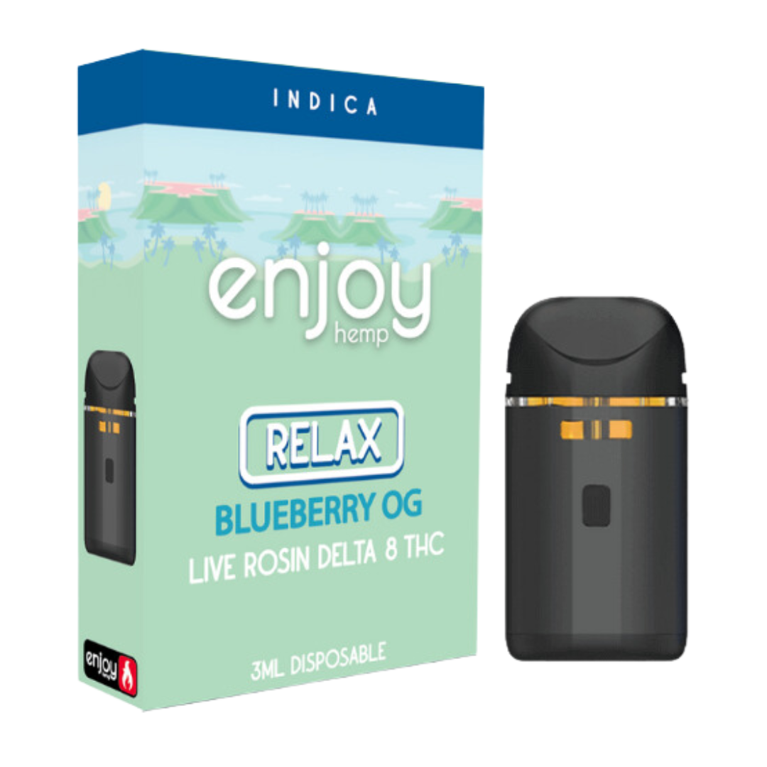 Delta 8 THC 3ml Disposable Vape for Relax - Blueberry OG (Indica) | Delta 2  Day - THC Delivered Today!