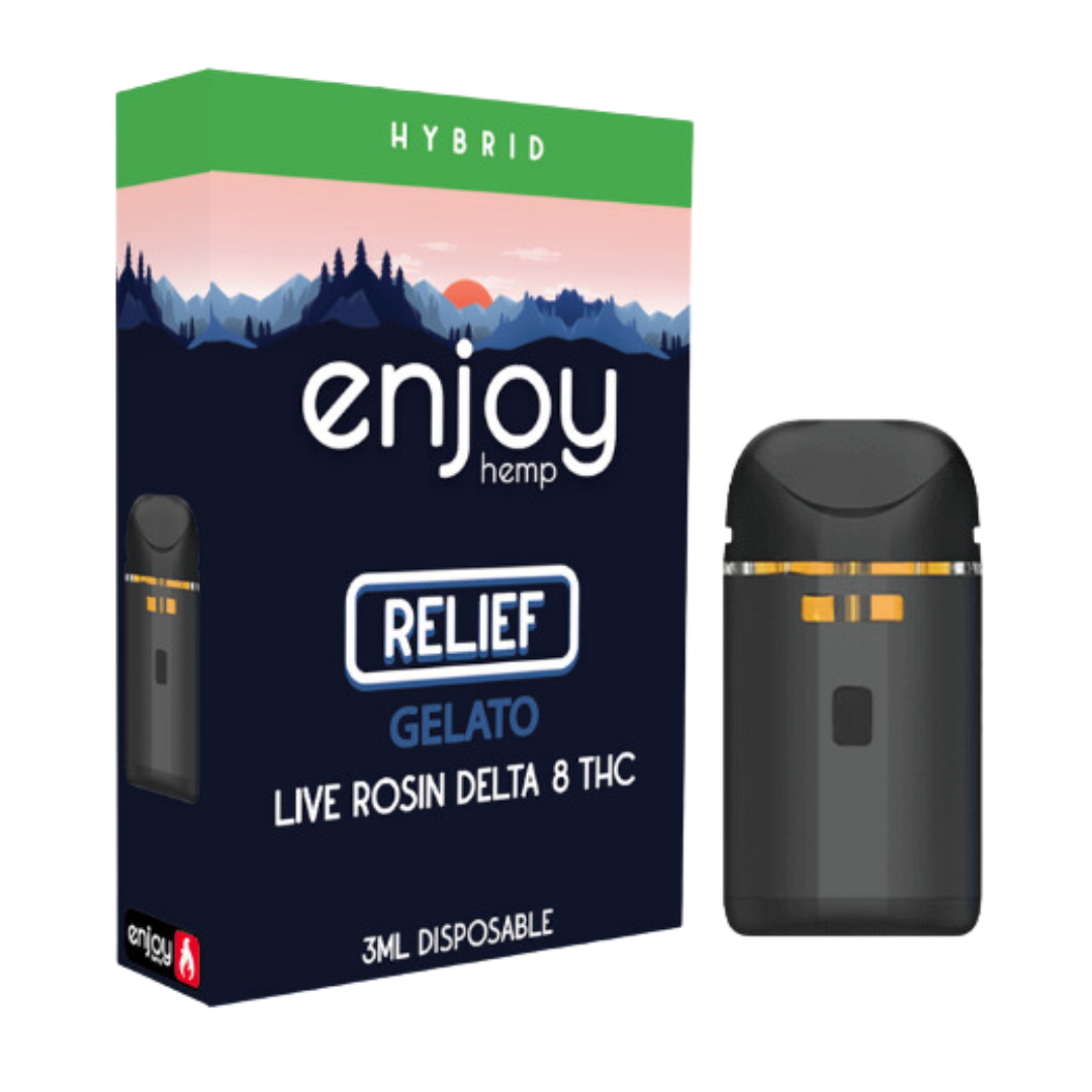 Delta 8 THC 3ml Disposable Vape for Relief - Gelato (Hybrid) | Delta 2 Day  - THC Delivered Today!
